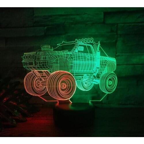 Pickup Led 3d Colorful Nightlight Creative Visual Touch Charging Gift Light Party Decoration 3d lamp