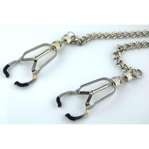 Sex toys Fetish Stainless steel Nipple Clamps Metal Clitoris Stimulator Clip For Women Adult Chastity Novelty Adult Games