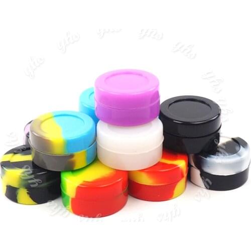 5Pcs 7ml Silicone Containers for Wax Non-stick Silicone Storage Jar Oil Container Food-grade Silicone Box Practical