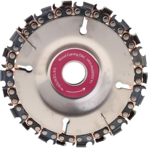 Angle Grinder Disc Saw Blade Chain Disc Woodworking Saw Disc with 4-inch & Fine 22 Teeth Stainless Steel Grinder Blades