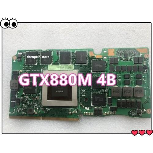 Brand NEW 69N0QUV10C02-01 GTX 880M GTX880M N15E-GX-A2 DDR5 4GB VGA Video Card For ASUS G750J G750JZ G750JS G750 test 100
