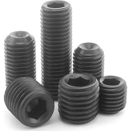 Grub Screws 304 A2 Stainless Steel Allen Socket Cup Point Screw M3 M4 M5 Black