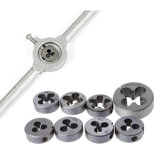 High Hardness Threading Circular Die M3-M14 Wrench HSS Thread Tools Alloy Steel JUL14-A