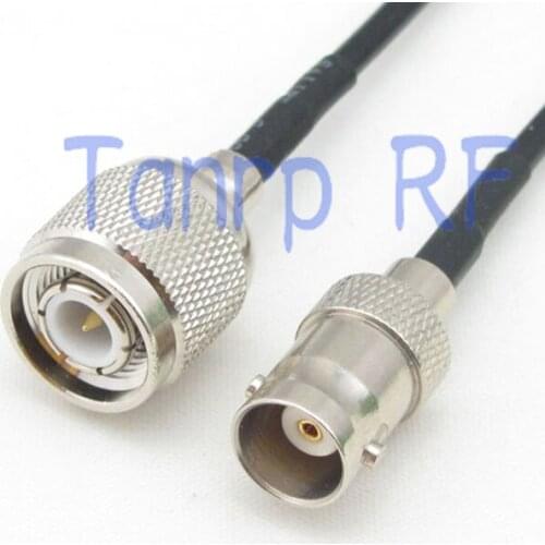 10pcs 6in TNC male plug to BNC female jack RF connector adapter 15CM Pigtail coaxial jumper cable RG174 extension cord