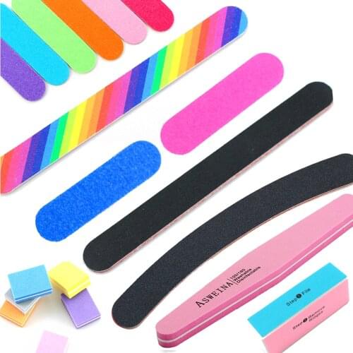 100pcs Disposable Nail File Mini Buffers Sanding Set Manicure Tools Portable Pedicure Rasp Nail Art Accessories Nail Art Grit