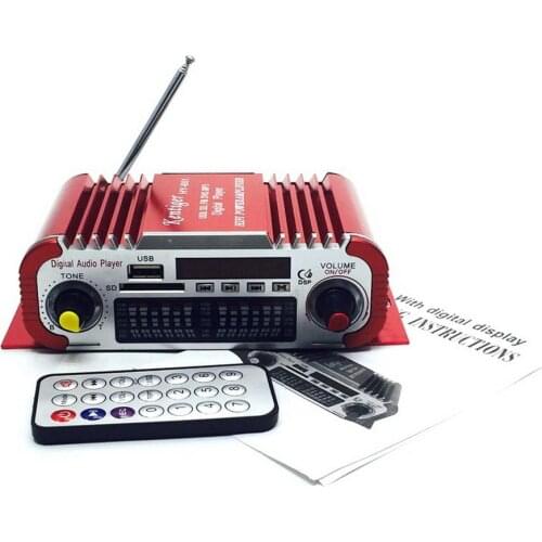 20pcs HY601 USB FM Audio 12V LED Stereo Car Amplifier Radio MP3 Speaker Sound Mode LED Audio Music Player