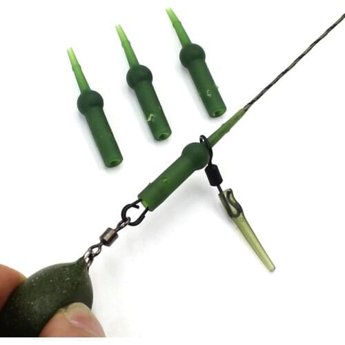 20Pcs Fishing Rig Chod Heli Buffer Sleeve Rubber Connector Helicopter Rig Buffer Sleeve Carp Fishing Accessories Terminal Tackle