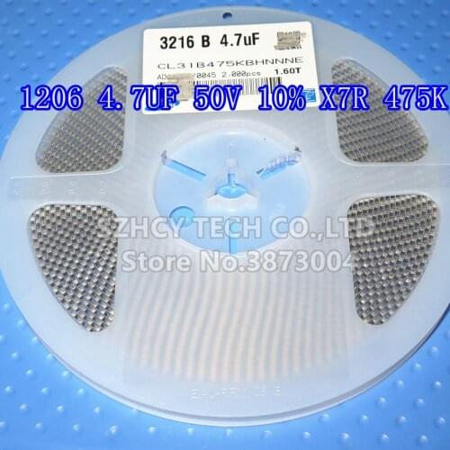 2000Pcs 1206 4.7UF 50V 10% X7R 1206 475K CL31B475KBHNNNE New and origianl