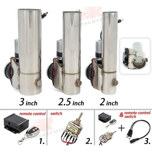 Universal 2 2.5 3 Inch Straight electric exhaust Muffler Valve Cutout System Wireless Remote exhaust cutout STR