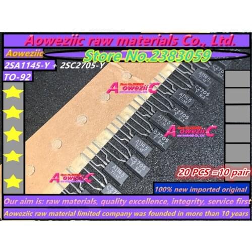 Aoweziic 100% new imported original 2SA1145-Y 2SC2705-Y 2SA1145 2SC2705 A1145 C2705 TO-92 Precision Power Amplifier Transistor