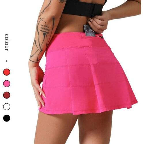 ATHVOTAR Pleated Yoga Skirt Women Sports Tennis Skirt with Pockets Mini Skirt Womens Skirts