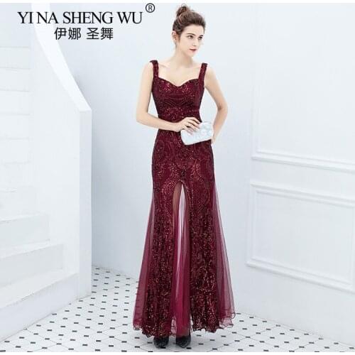 Shinny Gold Sequined V Neck Sleeveless Elegant Evening Sexy Dresses Robe De Soiree Formal Dress Luxury Mesh Club Party Vestidos
