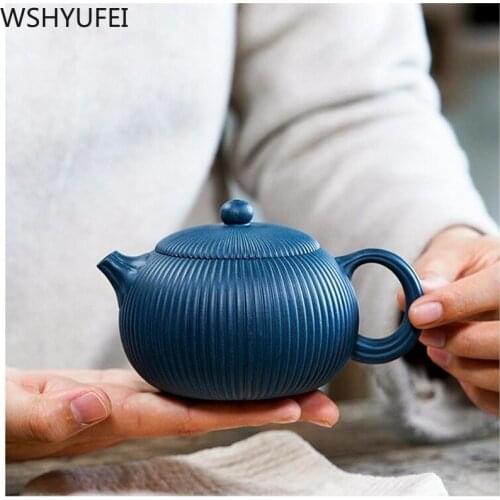 WSHYUFEI Yixing tea pot purple clay xi shi teapot Raw ore pure Handmade chinese kettle Purple sand Customized gifts 250ml