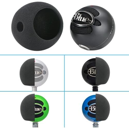 FOR Blue Snowball Microphones Voice interview Recording Pen Outdoor Wind Cover Shield Furry dead cat Windshield sponge