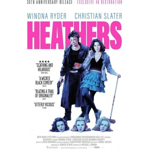 HEATHERS Movie Art Silk Poster Print 24x36inch