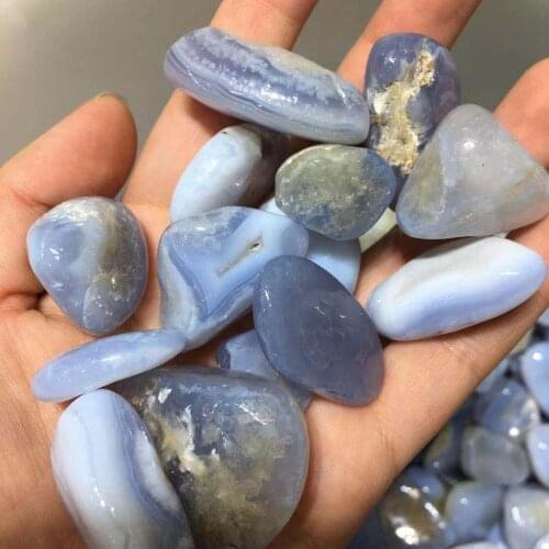 Blue-veins stone quartz mineral crystals gemstones natural spiritual meditation healing flowerpot home decor modern