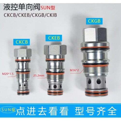 SUN Type Threaded Cartridge Hydraulic Control Check Valve CKCB/CKEB/CKGB/CKIB Paper Roll Soft Bag Clamp Forklift Valve Core