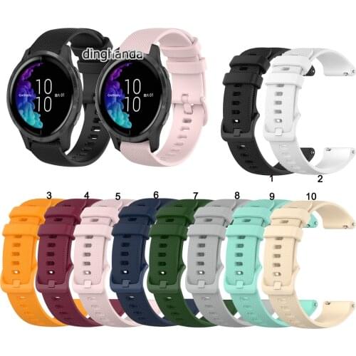 Colorful Soft Silicone Watch Strap Band For Garmin Venu SQ Smart Watch Replacement 20mm Wrist bands straps Correa