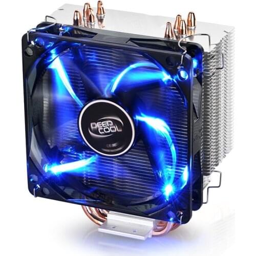 DEEPCOOL GAMMAXX 400 CPU Cooler 4 Heatpipes PWM Fan Intel LGA1151 AMD AM4 12cm Blue LED Heatsink Gaming Desktop PC De-Vibration