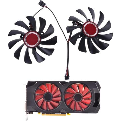 2pcs 95mm FDC10U12S9-C CF1010U12S Cooler Fan for XFX Radeon RX580 RX590 Graphics Card Cooling Fan