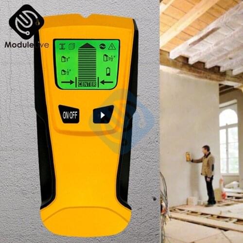 3 in 1 Metal Detector Finder Wood Studs Detector AC Voltage Live Wire Detect Wall Scanner Wall Detector LCD Display AC Warning