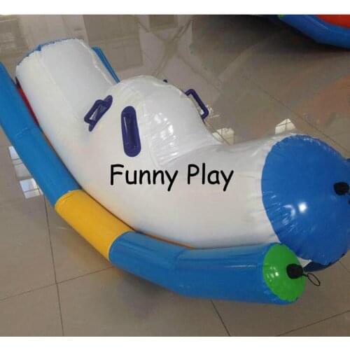 Inflatable totter,inflatable water seesaw,inflatables floating seesaw for kids single line double lines rocker play games