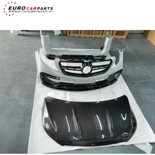 New W447 topc style dry carbon and frp material body kits fit for V-class W447 car parts front bumper grille rear bumper hood