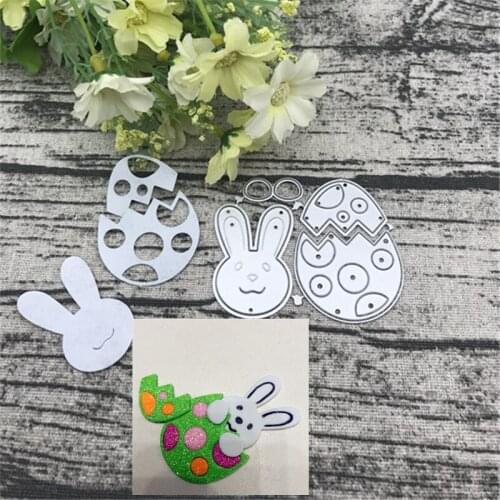 Easter Rabbit eggshell Metal Cutting Dies For DIY Scrapbooking Album Embossing Paper Cards Decorative Crafts