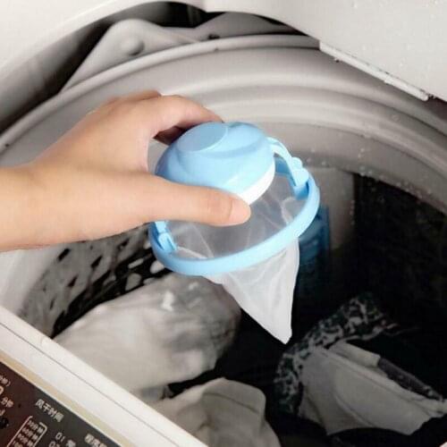 Washing Machine Lint Hair Catcher Removal Floating Mesh Pouch Laundry Filter Bag for Home GQ