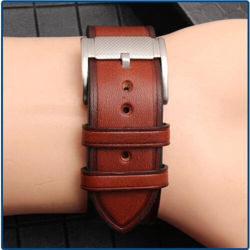 For Samsung Gear S3 Frontier/Classic 22mm Watch Strap Band Galaxy Watch 46mm Genuine Leather WatchBand Accessories