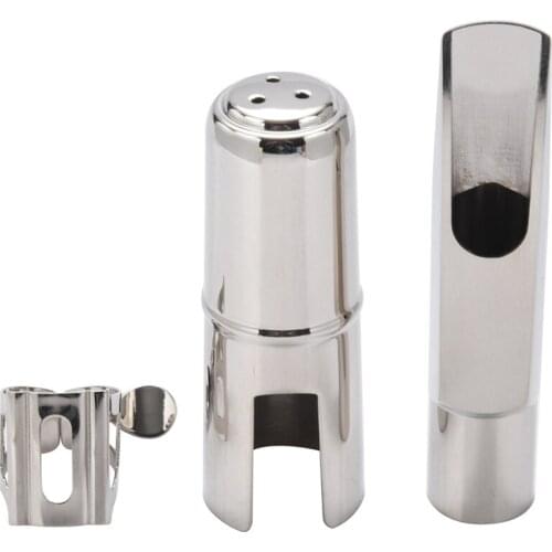 Silver Alto Saxophone Mouthpiece Nickelplated Copper Sax Mouth Size 6C 7C For Classical Jazz Music