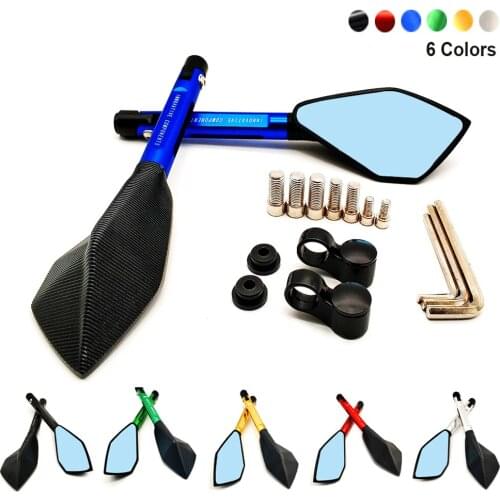2020 Motorcycle Rearview Mirrors Blue Anti-glare Handlebar Retrovisor For Honda CR80R CR85R CR125R CR250R CRM250 CRF150R CBR500F