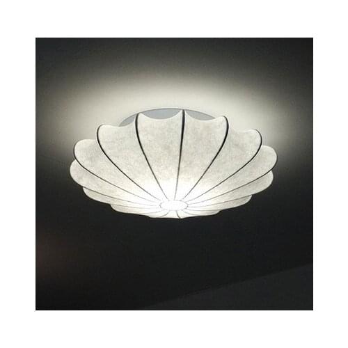 Modern flower LED white silk ceiling lamps bedroom light creative living room study lamp European style dome ceiling lights ZA