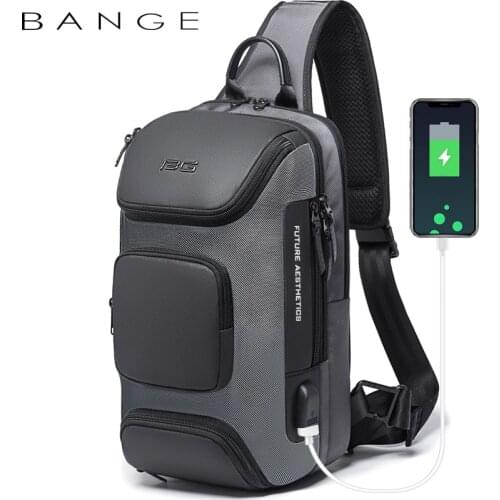 Xiaomi Fashion Cross Body Shoulder Sling Bag Waterproof USB Charging Chest Packs Men Sports Outdoor Leisure Crossbody Trip Pack