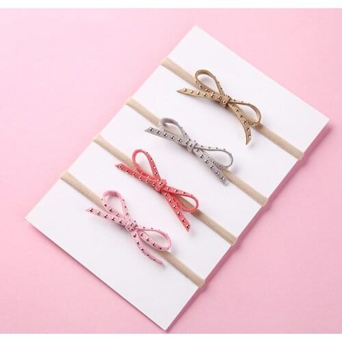 Baby Headband Nylon Girls Rivet Headbands Elastic Infant Spring Summer Hair Accessories Newborn Photo Props
