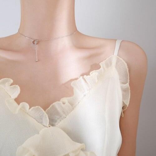 MENGYI Fashion Clavicle Necklace Round Hollow Adjustable Pendant Choker Women Irregular Jewelry Various Ways To Wear Neck Chain