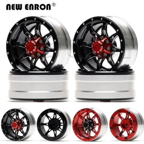 1.9inch 4Pc Alloy Beadlock Wheel Hub RC Rims for RC 1/10 Rock Crawler Car Traxxas TRX4 CC01 TF2 Axial SCX10II MST Jimny D90 D110