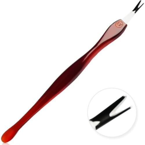 1PC Stainless Steel Nail Cuticle Pusher Art Fork Manicure Tool For Trim Dead Skin Fork Nipper Pusher Trimmer Cuticle Remover