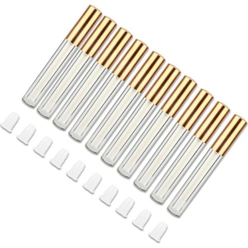 10pcs/pack 3.5ml Cosmetic Lip Gloss Empty Tube Refillable Lip Balm Empty Bottle Makeup Container For Lip Gloss Bottles With Cap