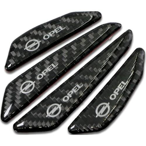 4pcs Car Badge Door Side Edge Protection Guards Decorative Sticker for Opel Astra H G J Insignia Mokka Zafira Corsa Vectra C D