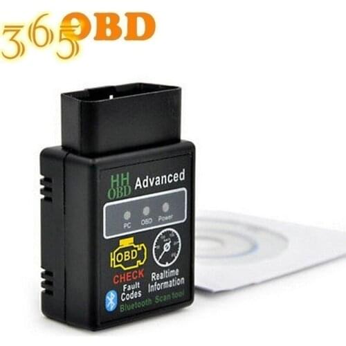 50Pcs HHOBD Advanced 25K80 ELM327 V1.5 Bluetooth for Android OBD2 Scan Tool HHOBD Mini V1.5 ELM 327