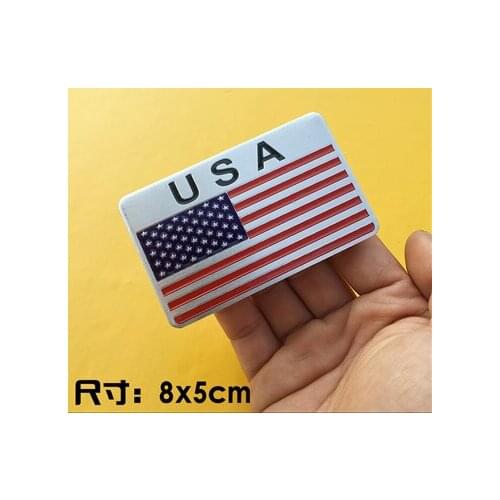 American USA Flag Trunk Side Tailgate Emblem Badges Stickers Auto Trunk Tailgate Motorbike Car Accessories