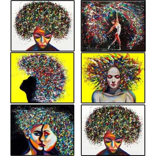 Graffiti Art Novel Aabstract Women Canvas Painting Wall Art Posters Prints Wall Pictures for Living Room Home Wall Cuadros Decor