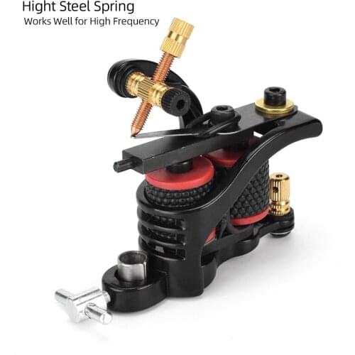 Coil Tattoo Machine Tattoo Liner Coil Shader 10 Laps Coils Tattoo Supply Black Iron for Tattoo Beginners Tattoo Artist