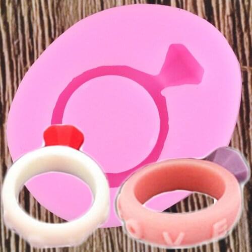 Ring Silicone Mold Fondant Mould DIY Wedding Cake Decorating Tools Candy Clay Chocolate Gumpaste Moulds