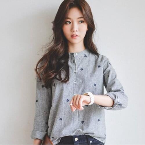 Manubeau Women's Shirts With Embroidery