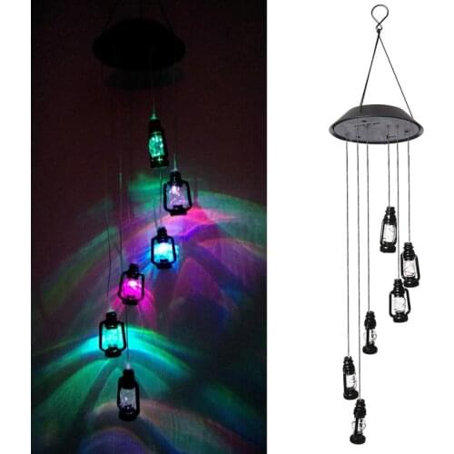 Wind Chime Fashion LED Color Changing Wind Bell Hanging Decoration for Garden