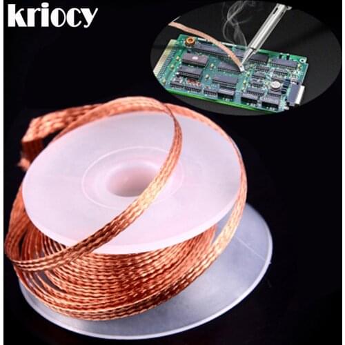 Desoldering Braid Tape Copper Solder Wire Soldering Wick Tin Solder Removal Braid Welding Wire Repair Tool 1.5/2/2.5/3/3.5mm NEW