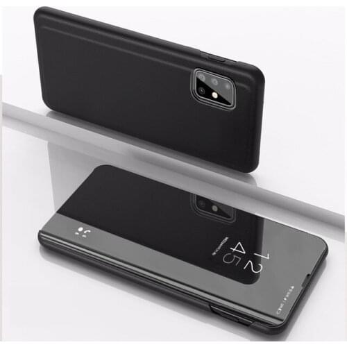 OPPO A52 A72 A92 4G Case OppoA72 Smart Mirror View Leather Flip Case for OPPO A92 A72 A52 Stand Cover Phone Shell Coque