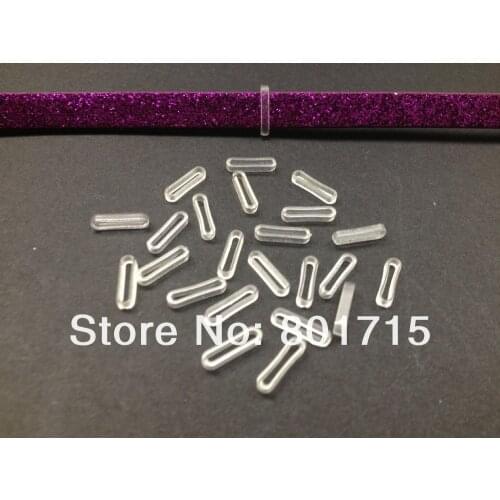 Wholesales 100pcs 8mm Rubber Stopper Fit 8mm Slide Letter Charm Bracelet wristband